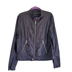 PRADA Mens Black  Windbreaker Moto Light Jacket Sz M/50 Art.SGH 481